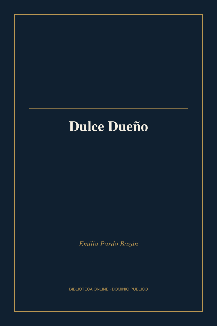 Tapa de «Dulce Dueño»