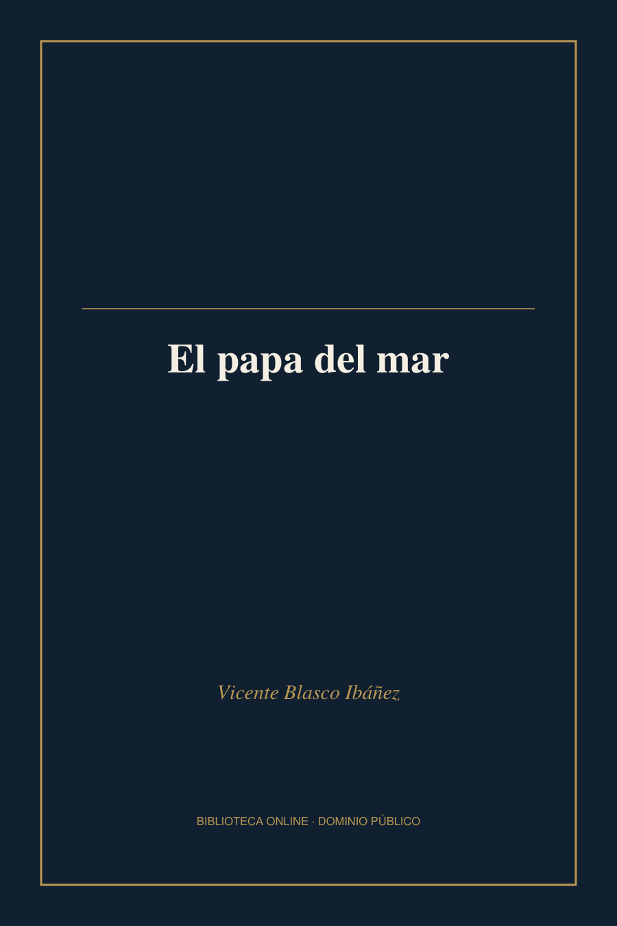 Tapa de «El papa del mar»