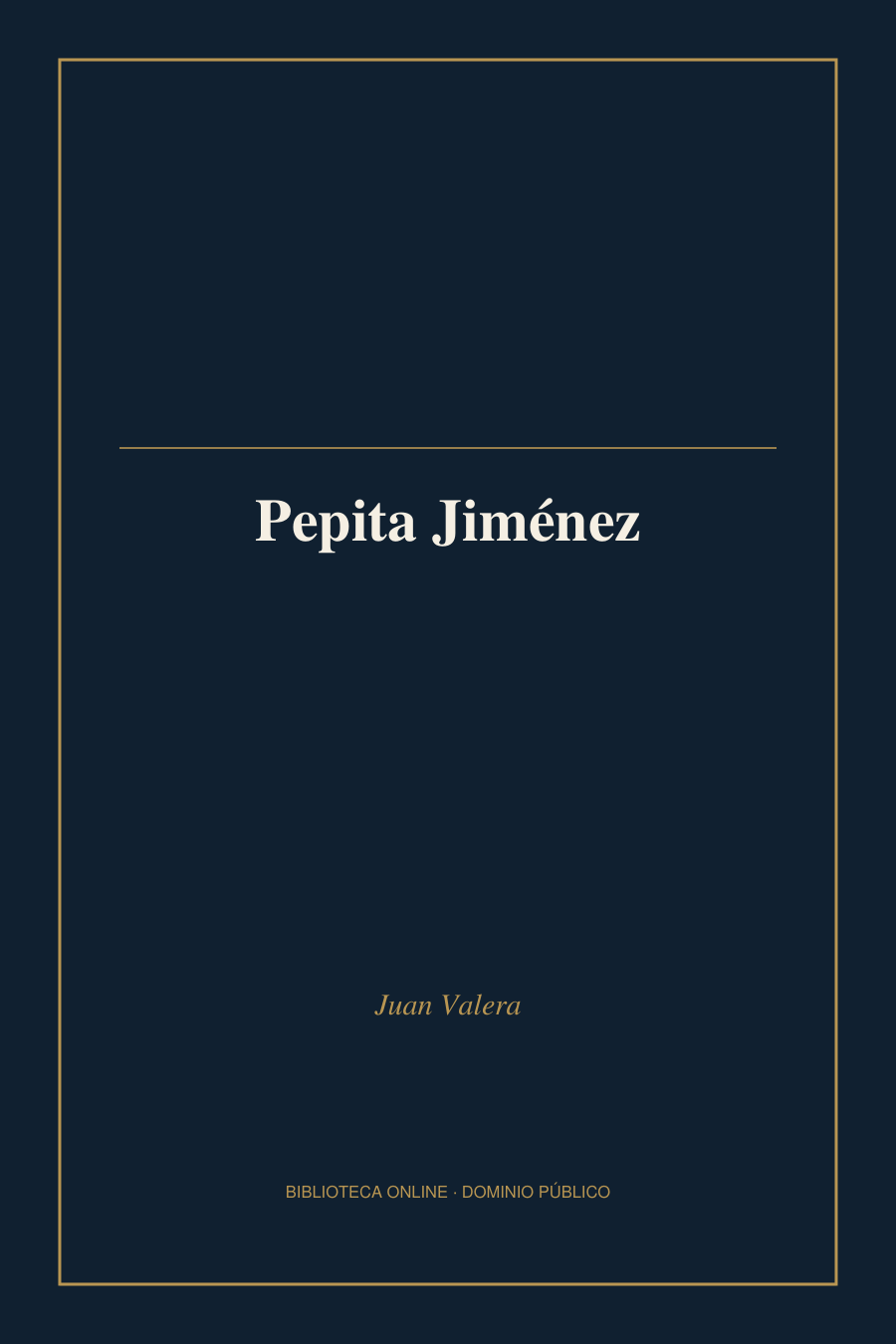 Tapa de «Pepita Jiménez»