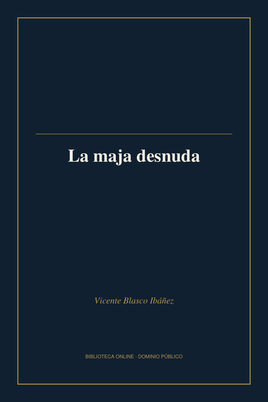 Tapa de «La maja desnuda»