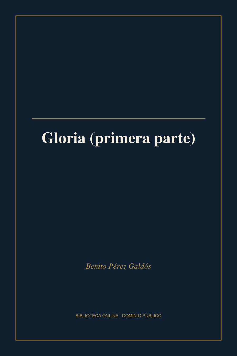 Tapa de «Gloria (primera parte)»