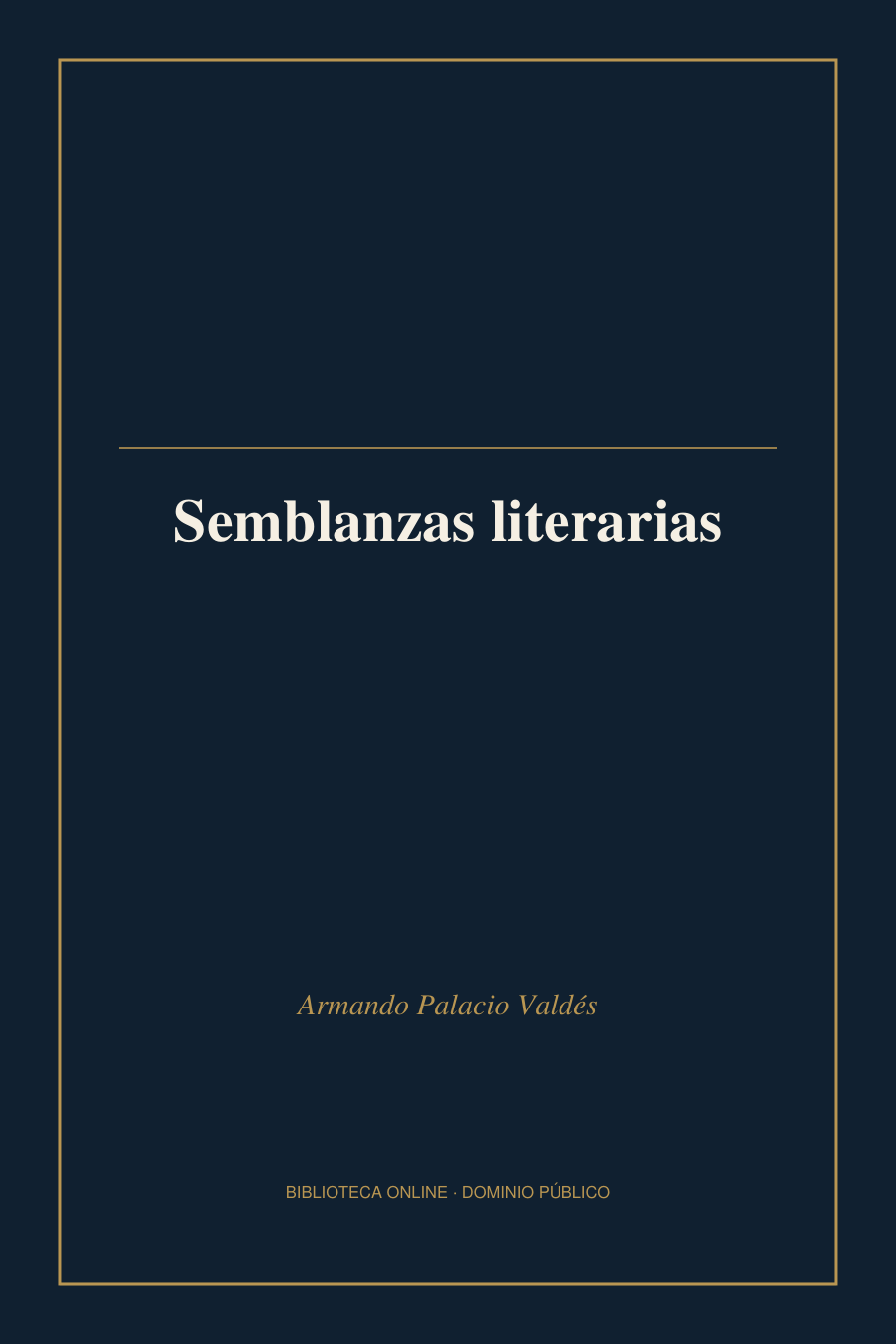 Tapa de «Semblanzas literarias»