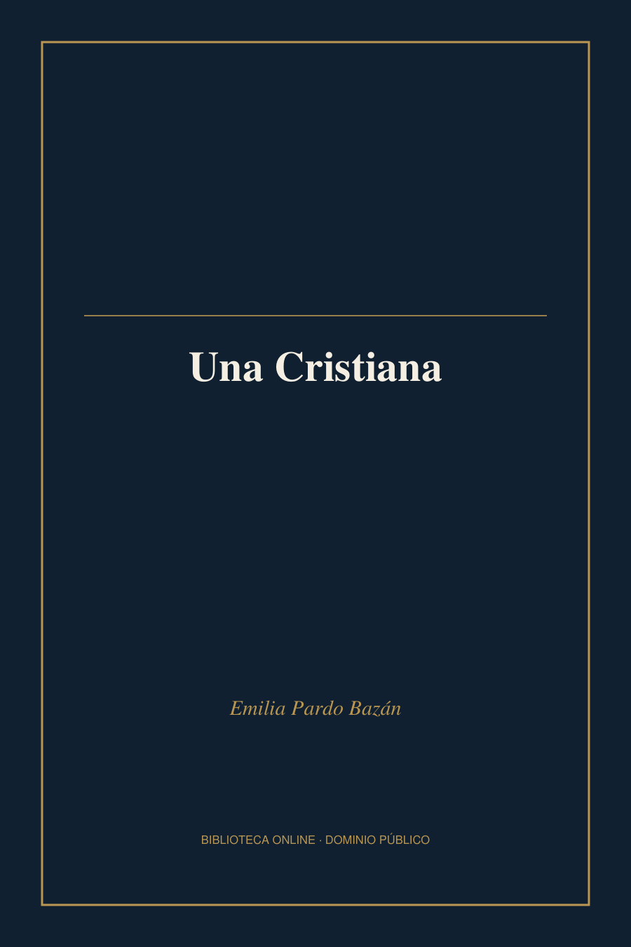 Tapa de «Una Cristiana»