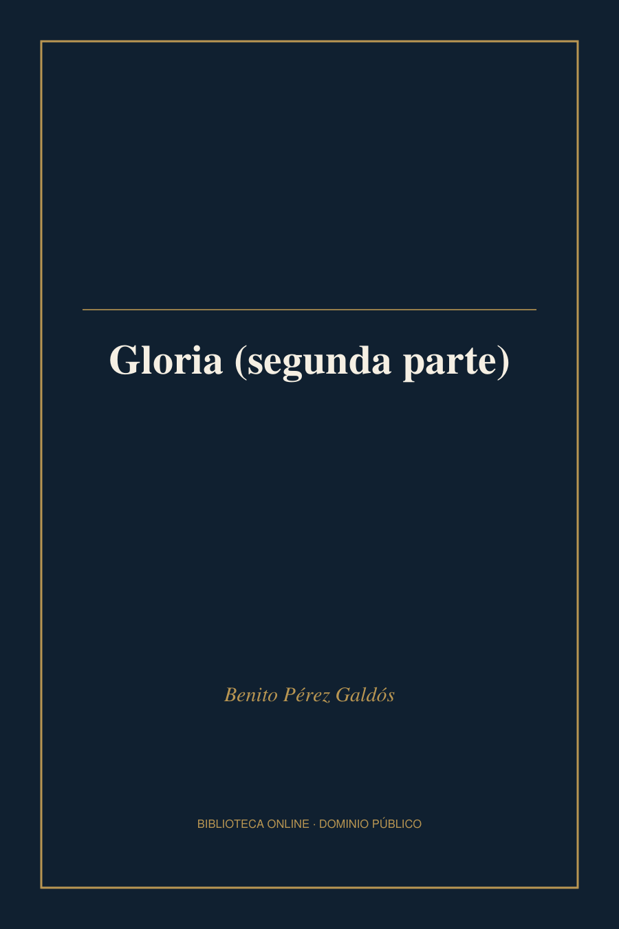 Tapa de «Gloria (segunda parte)»