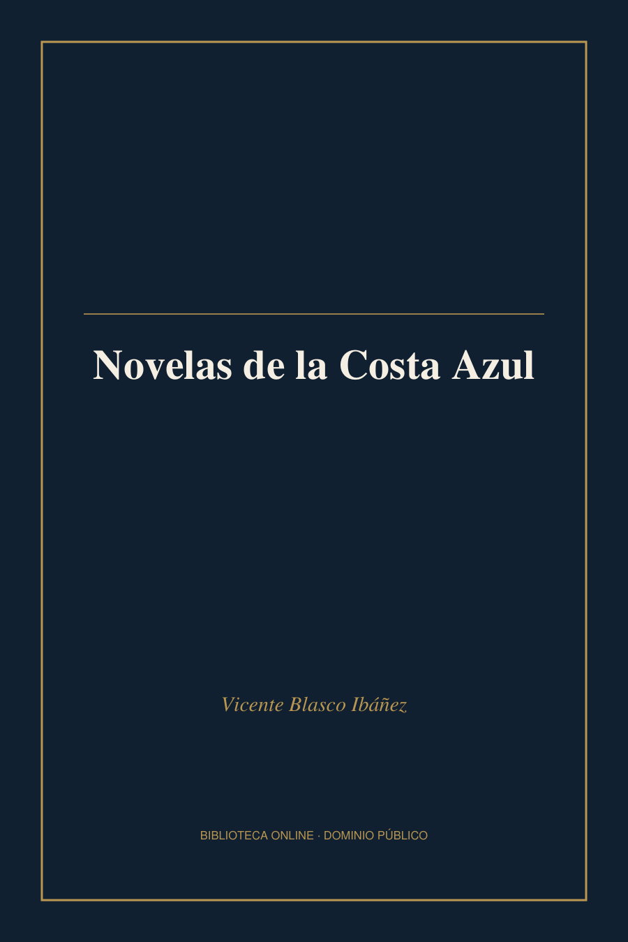Tapa de «Novelas de la Costa Azul»