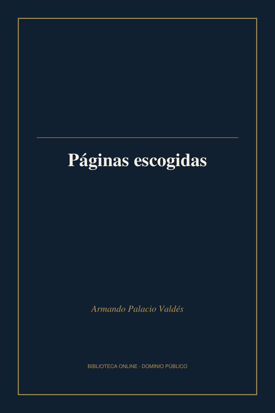 Tapa de «Páginas escogidas»