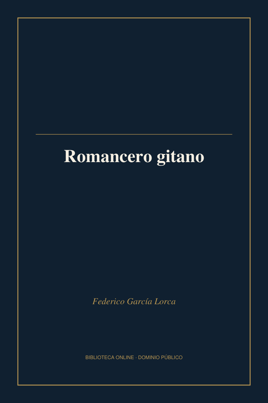Tapa de «Romancero gitano»