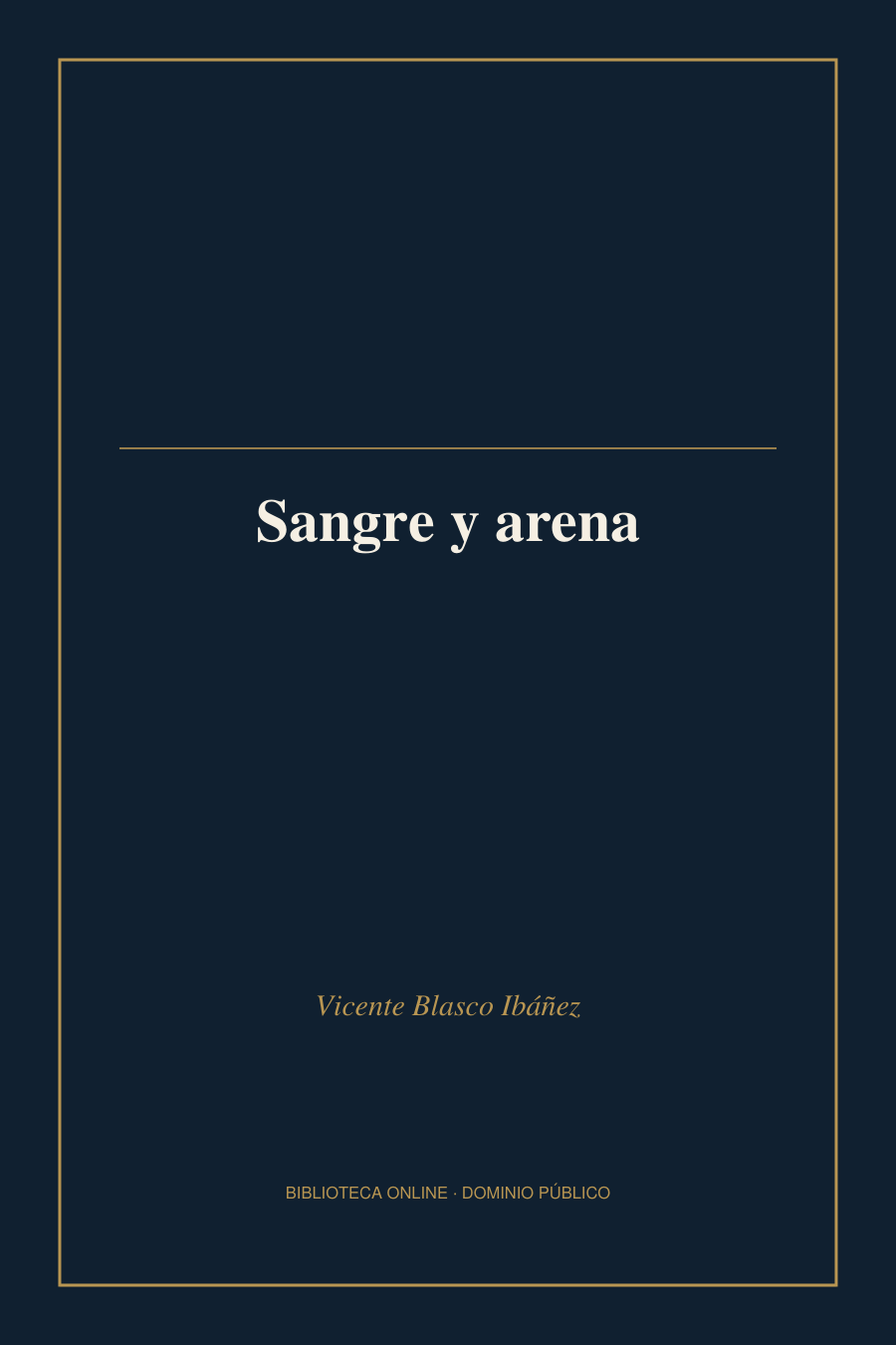 Tapa de «Sangre y arena»