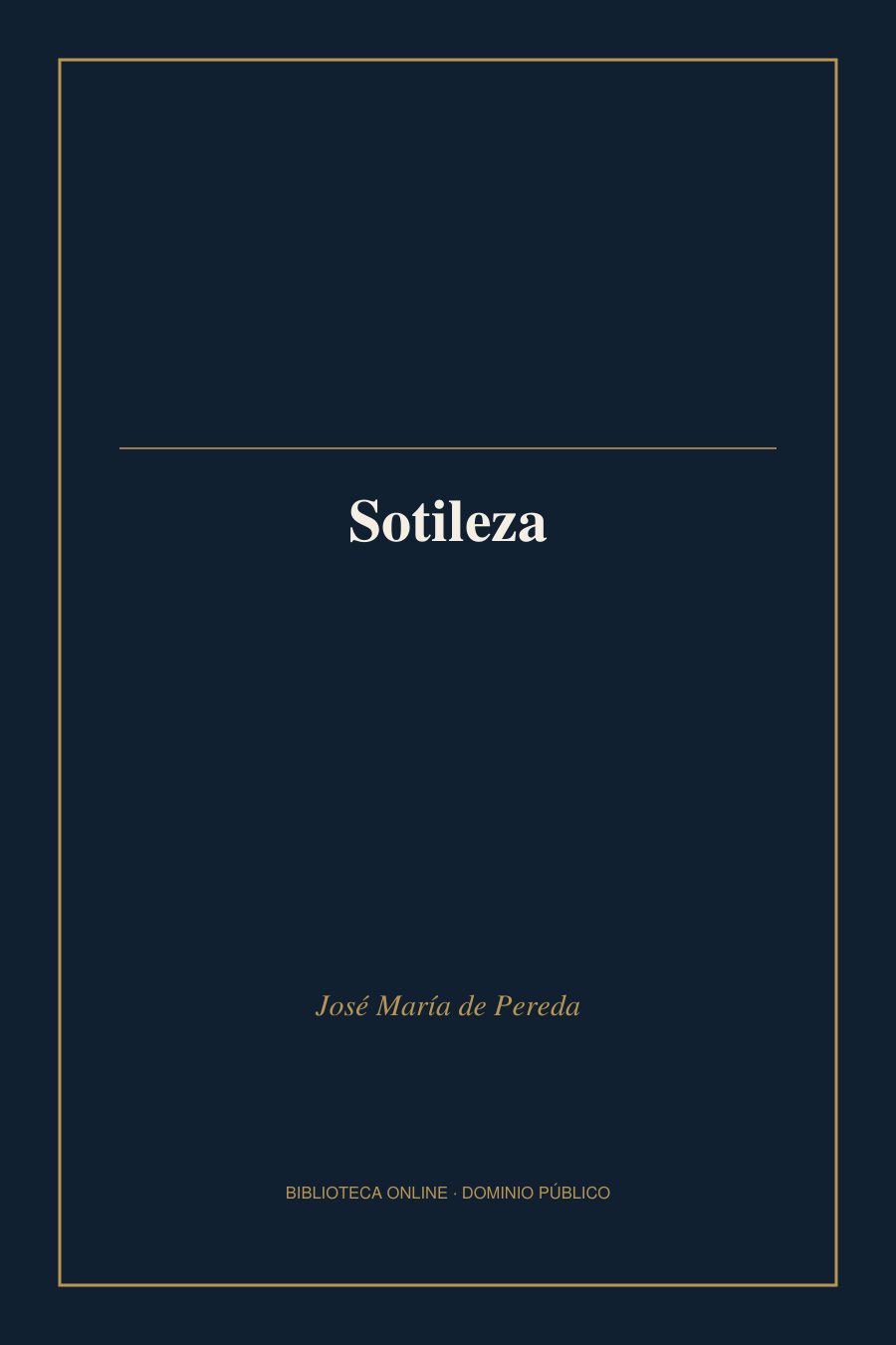 Tapa de «Sotileza»