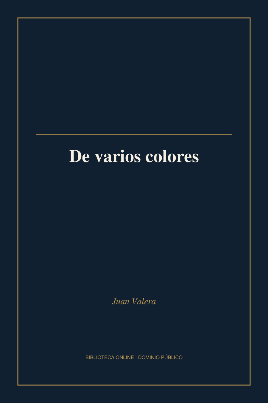 Tapa de «De varios colores»