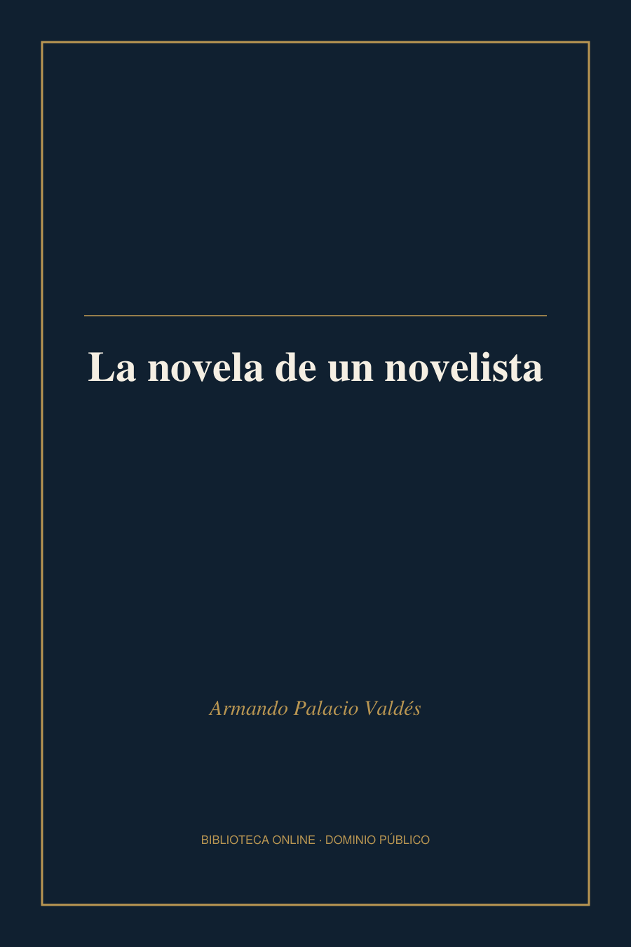 Tapa de «La novela de un novelista»