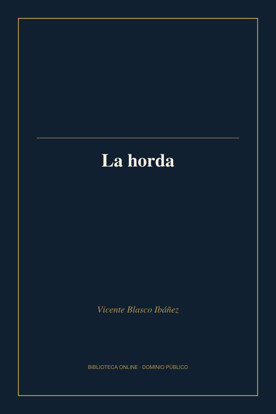 Tapa de «La horda»