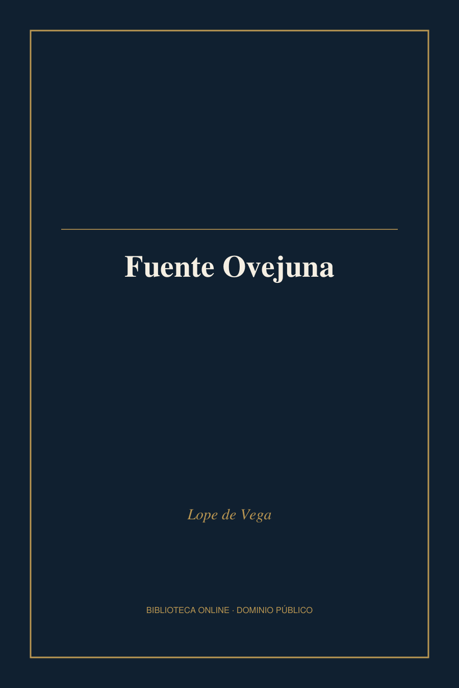 Tapa de «Fuente Ovejuna»