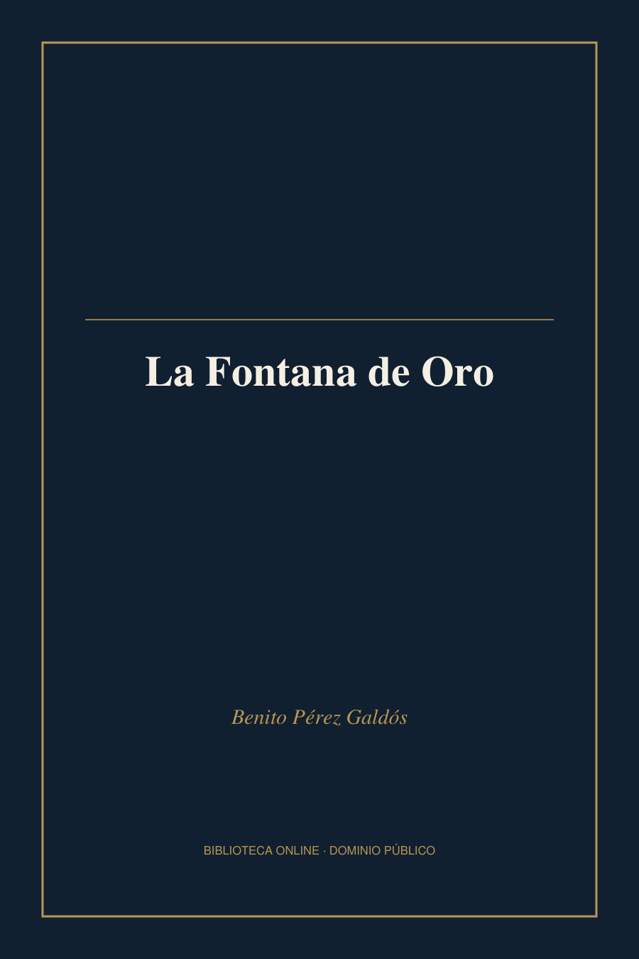 Tapa de «La Fontana de Oro»