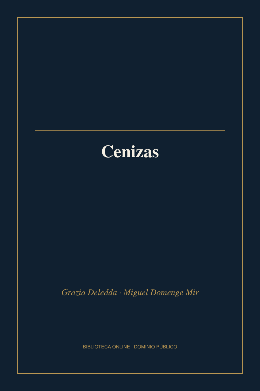 Tapa de «Cenizas»