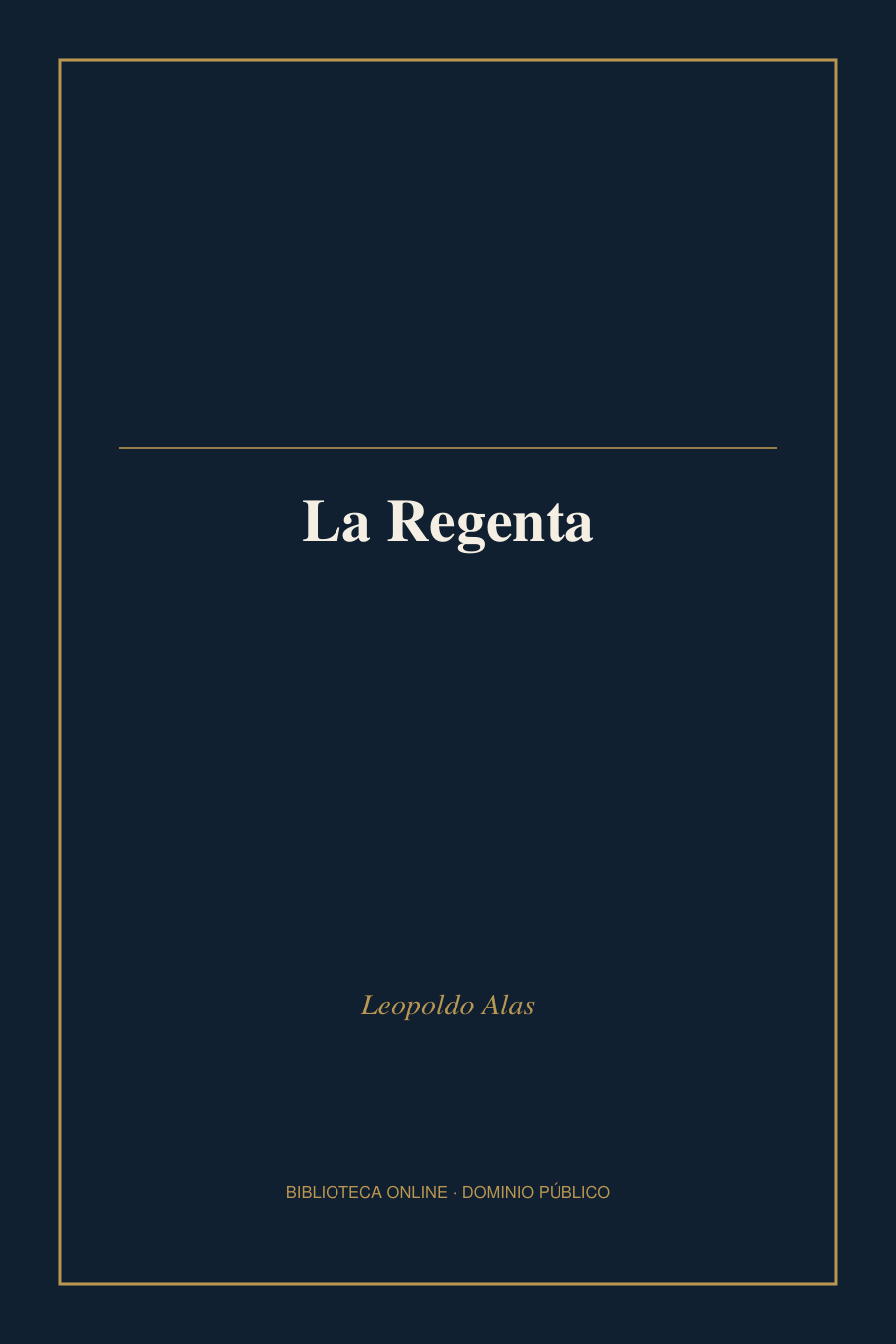 Tapa de «La Regenta»