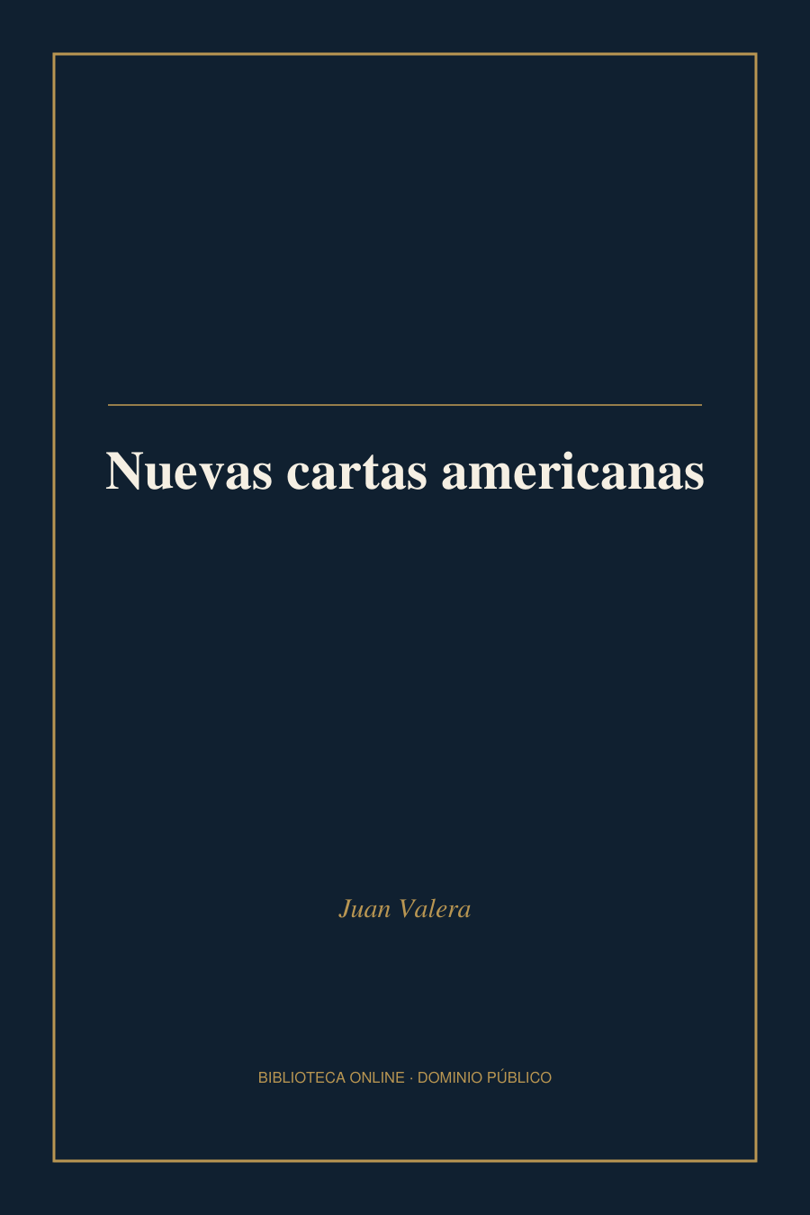 Tapa de «Nuevas cartas americanas»