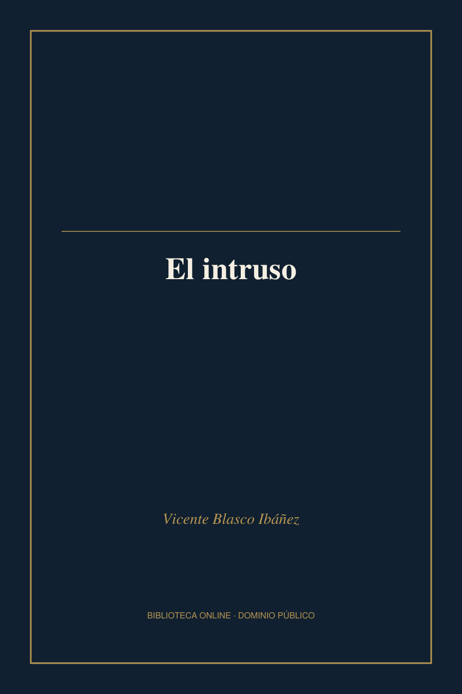 Tapa de «El intruso»