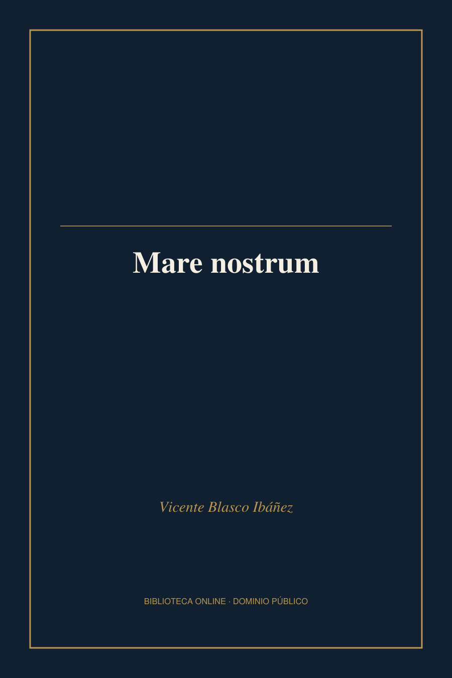 Tapa de «Mare nostrum»