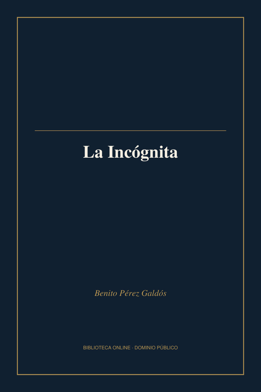Tapa de «La Incógnita»