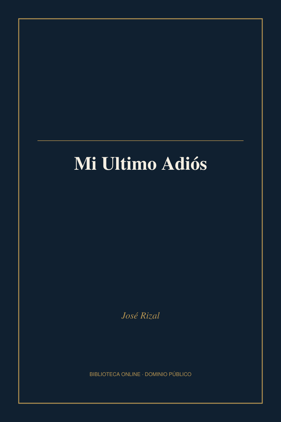 Tapa de «Mi Ultimo Adiós»