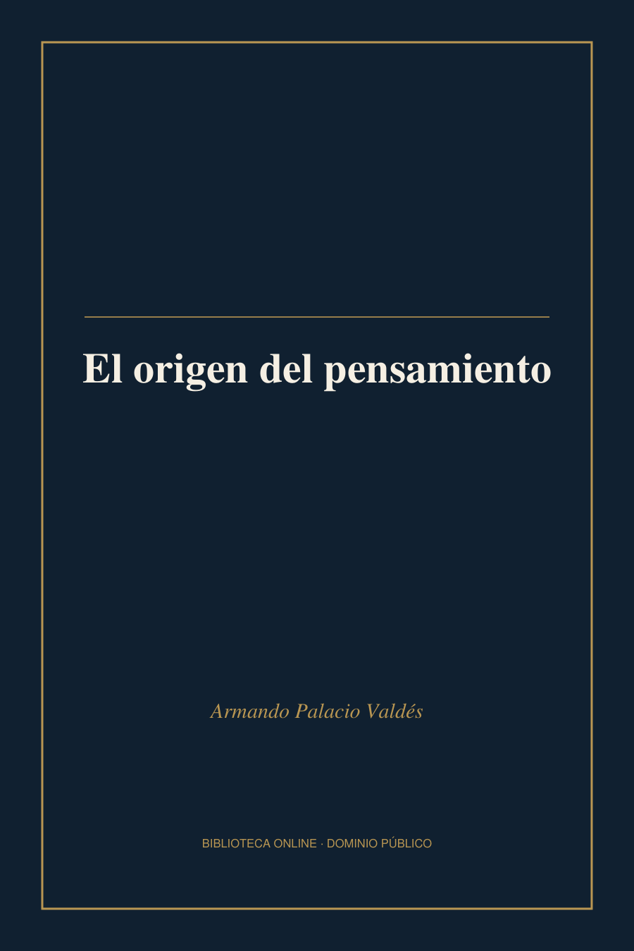 Tapa de «El origen del pensamiento»