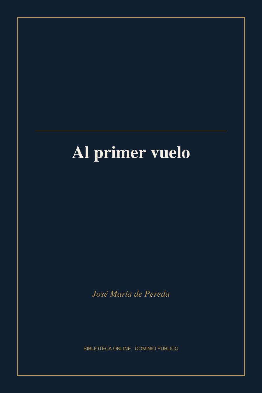 Tapa de «Al primer vuelo»