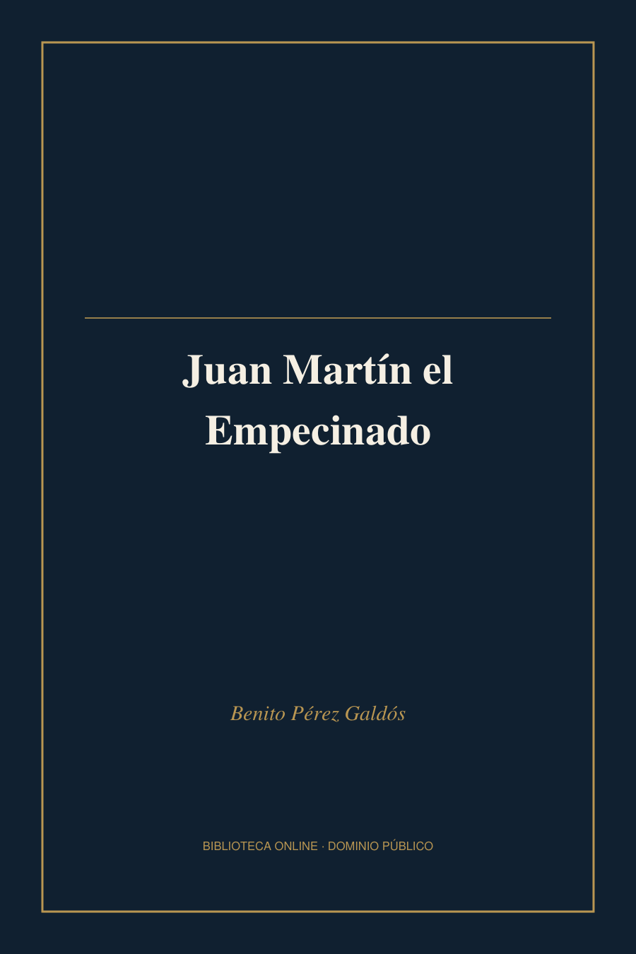 Tapa de «Juan Martín el Empecinado»