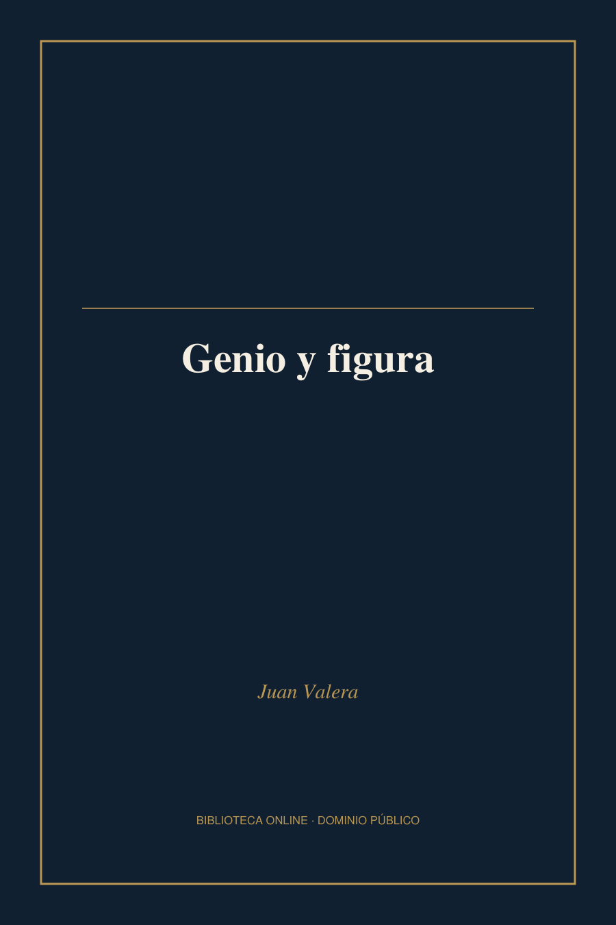 Tapa de «Genio y figura»