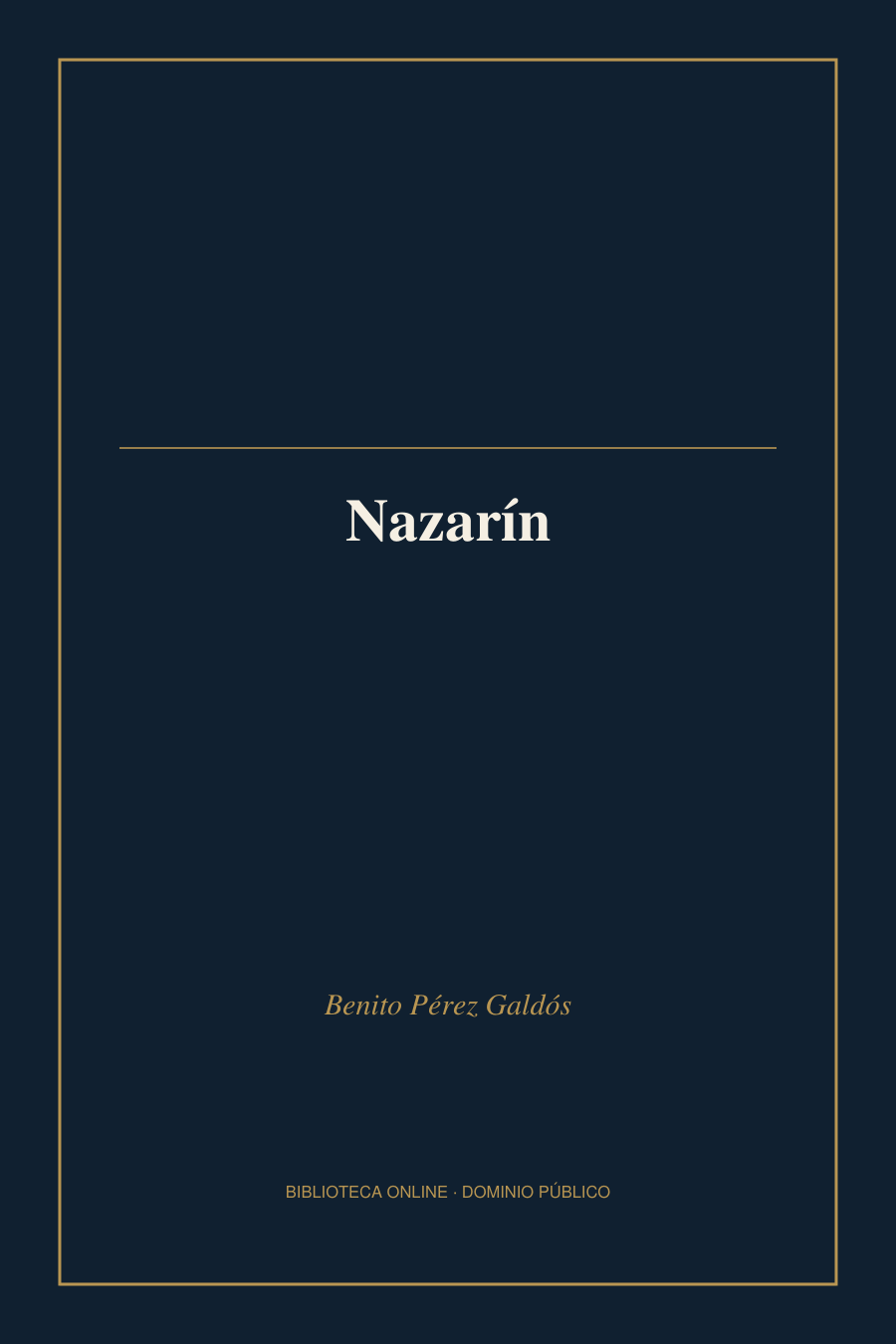 Tapa de «Nazarín»