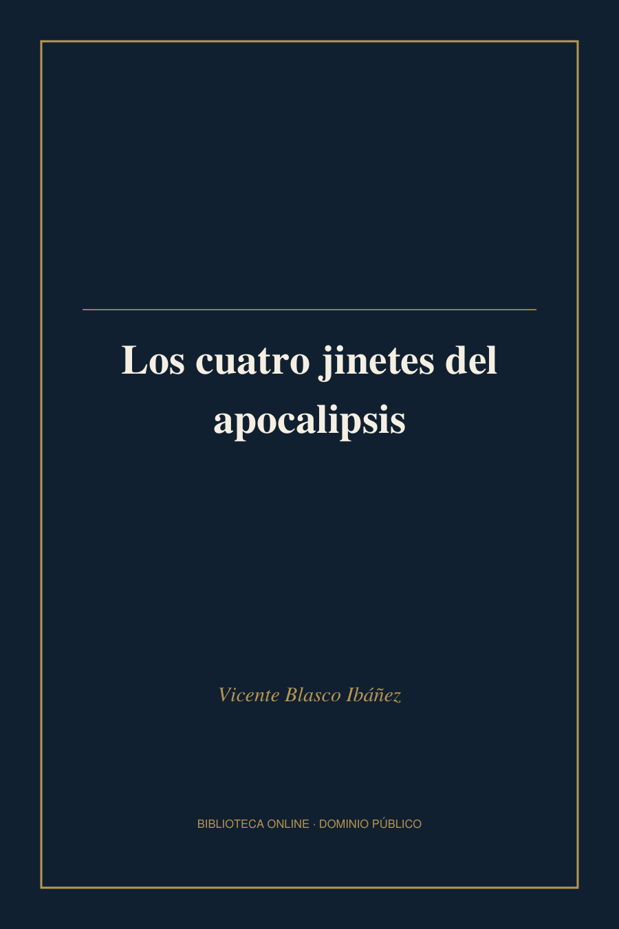 Tapa de «Los cuatro jinetes del apocalipsis»