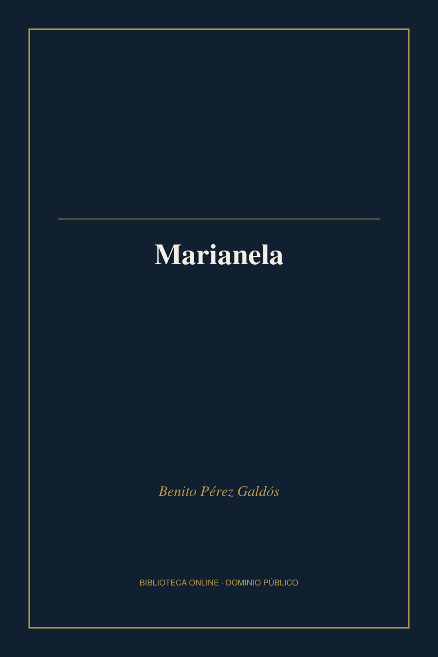 Tapa de «Marianela»