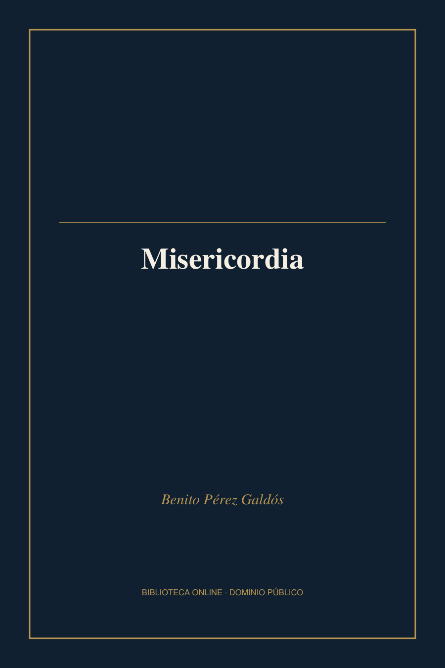 Tapa de «Misericordia»